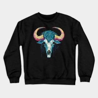 Buffalo skull art Crewneck Sweatshirt